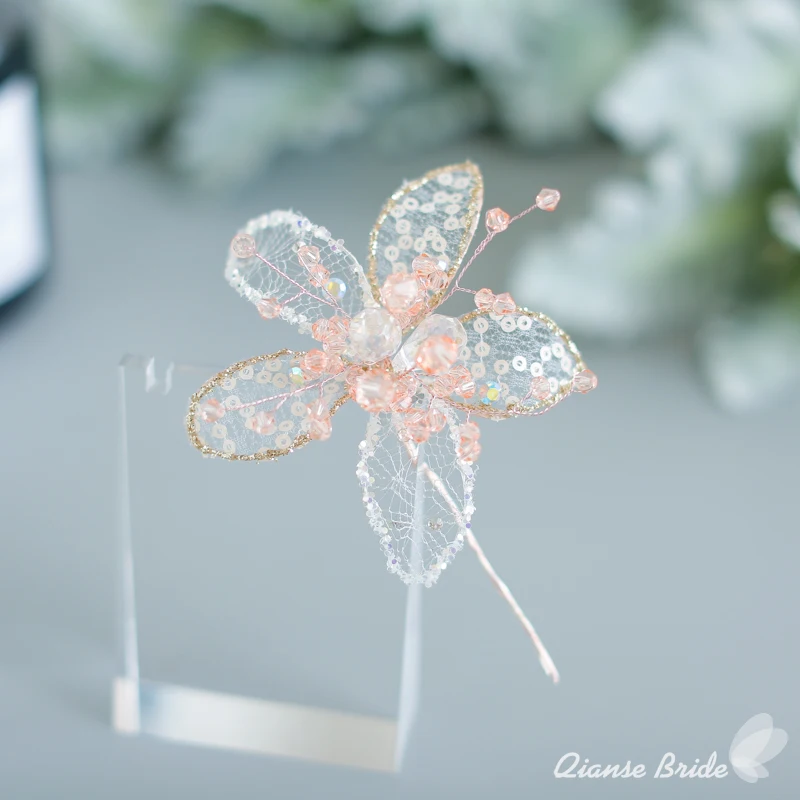 Великолепный цветочный головной венок ручной работы бисерное украшение для