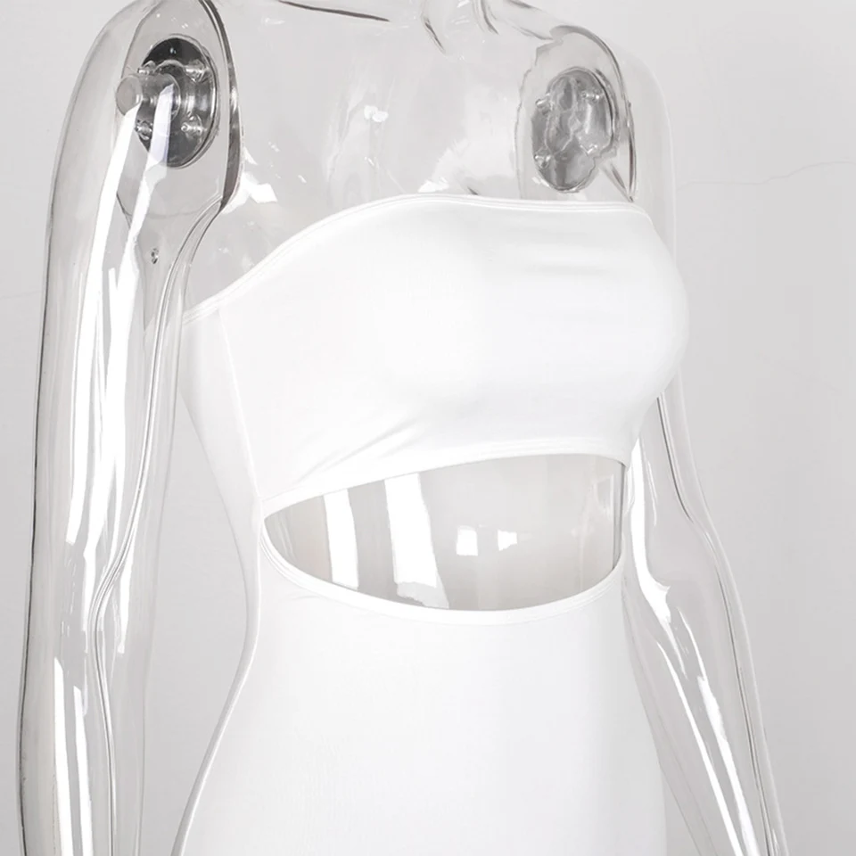 

Summer Sexy vintage Hollow Out Strapless Sheath Pencil Mini Dress Bodycon Club Casual brandy Women corset clothes Dropshipping