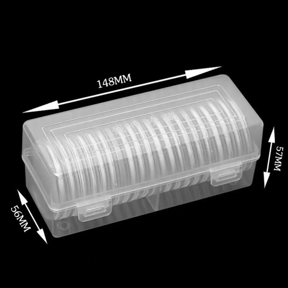 20 шт./компл. пыленепроницаемые коробки для хранения монет прочная акриловая