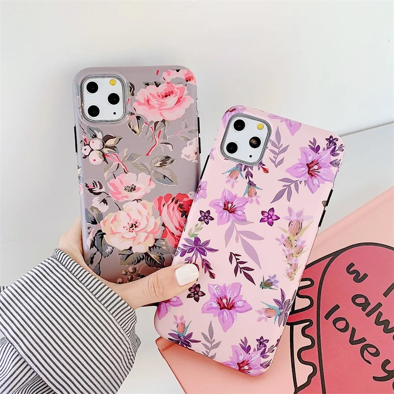 Чехол для телефона LISCN с цветами iPhone 6 6S Plus 7 8 X XS XR Xs Max 11 Pro мягкий чехол в стиле