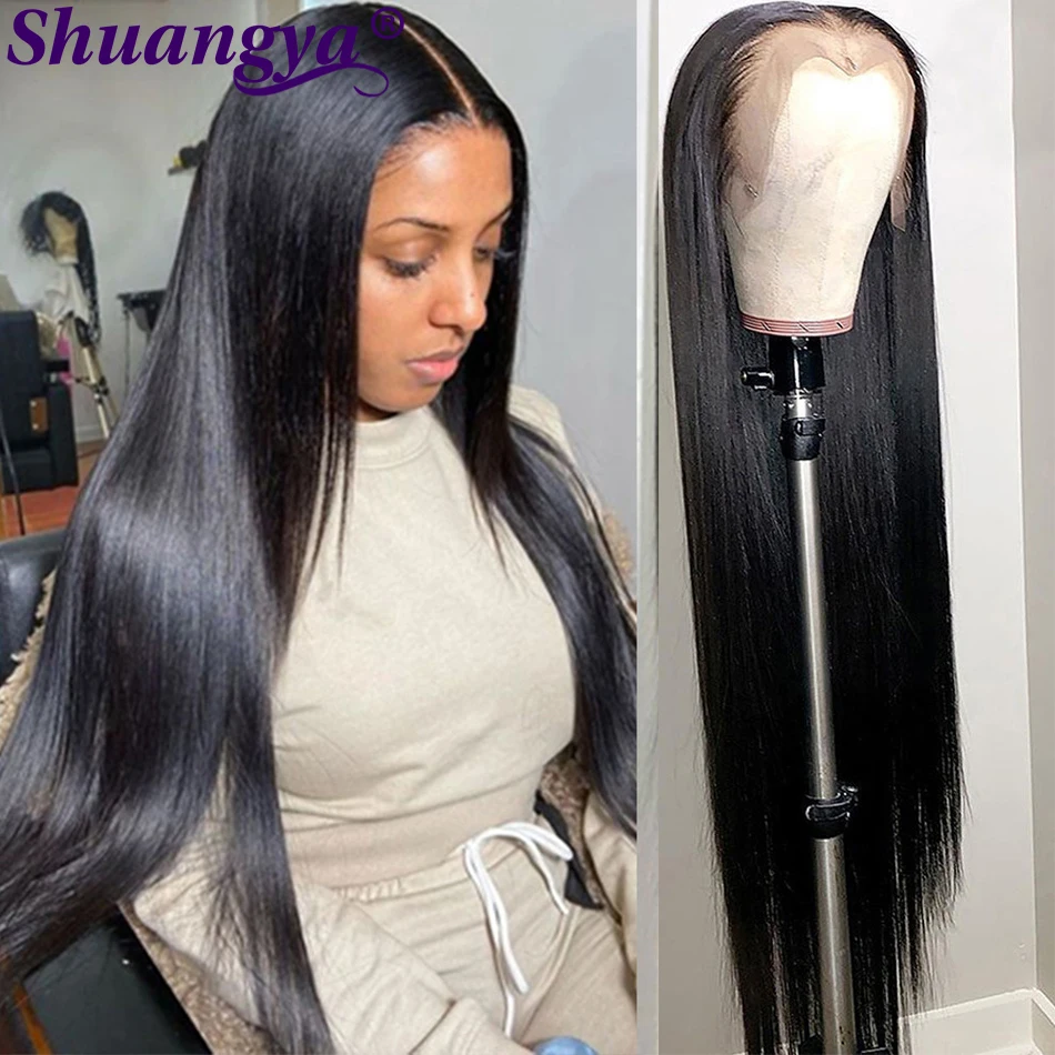

Bone Straight Lace Front Human Hair Wigs 8-30 Inch Brazilian Straight Human Hair Lace Closure Wigs For Women HD Lace Frontal Wig