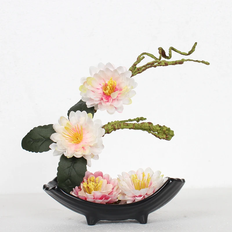 Современная керамическая ваза + искусственный цветочный набор декор для