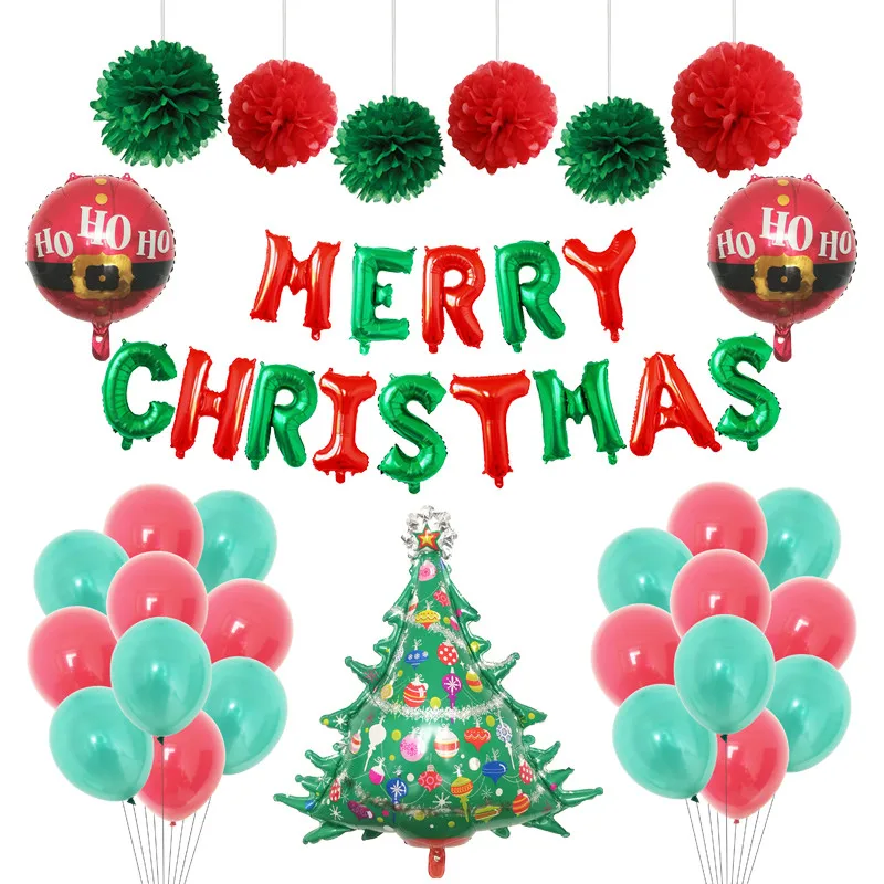 

Merry Christmas Letter Foil Balloons Santa Claus Snowman Balloons Xmas Party Decor New Year Eve Christmas Favors Home Supplies
