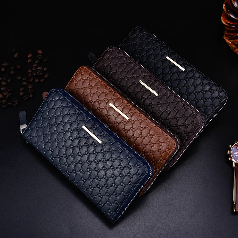 Роскошный брендовый мужской клатч мужские длинные кошельки повседневные на