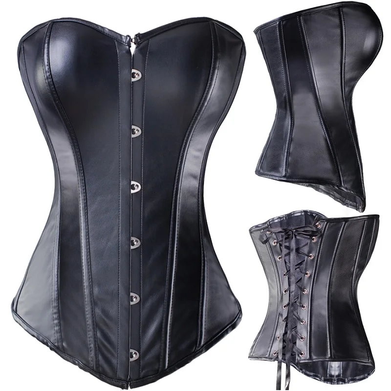 088Buckle Black X сексуальный черный виниловый готический корсет, Черный бурлеск, женское белье, бюстье, белье, стимпанк, Корректирующее белье, Размеры s m l xl XXL - Цвет: 088Buckle Black