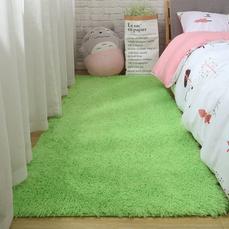 Long-haired bedroom front rug room decoration blanket living carpet Nordic coffee table mat thickening soft skin-friendly | Дом и сад