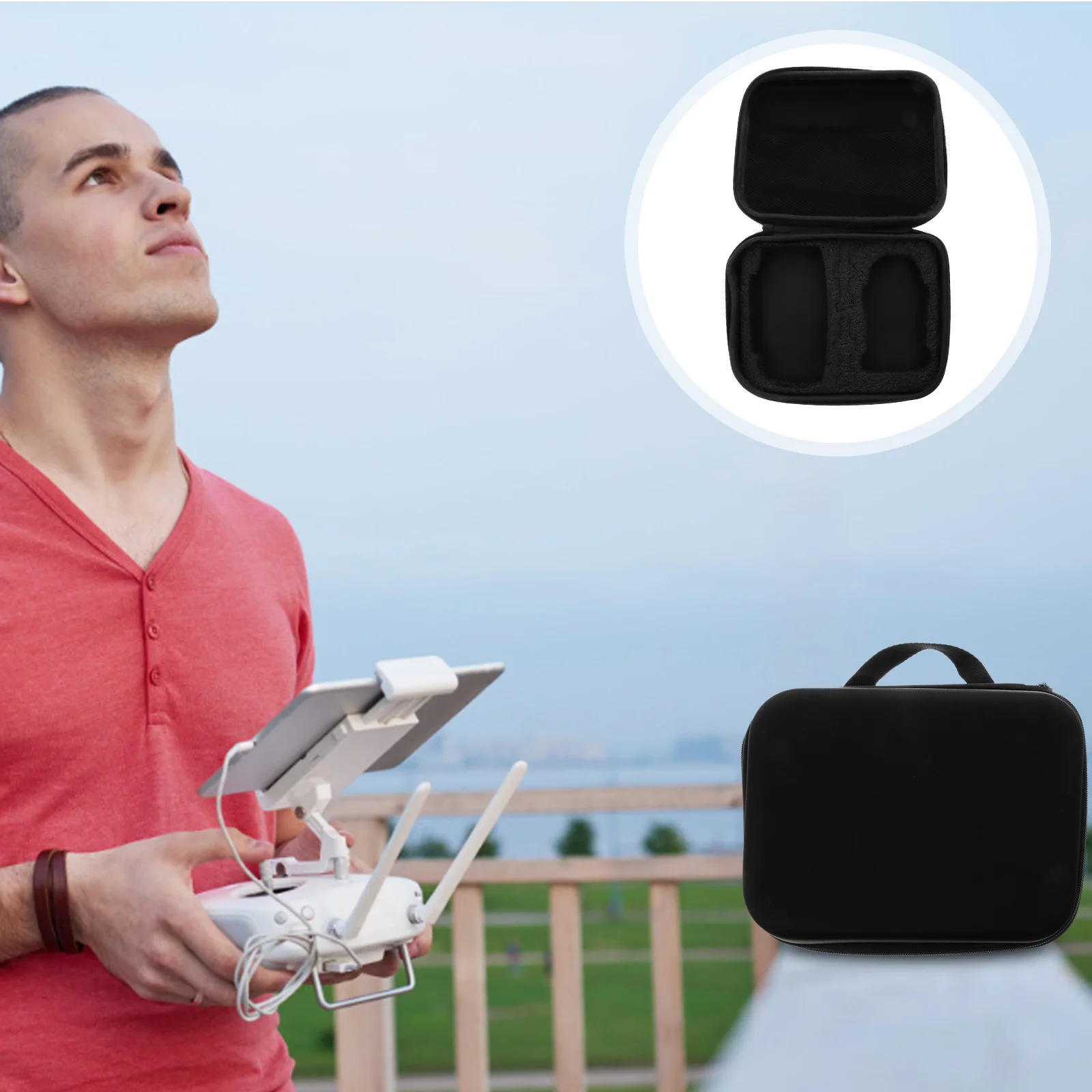 

1Pc Drone Carrying Case Travel Case Storage Bag Compatible with E58 Drone