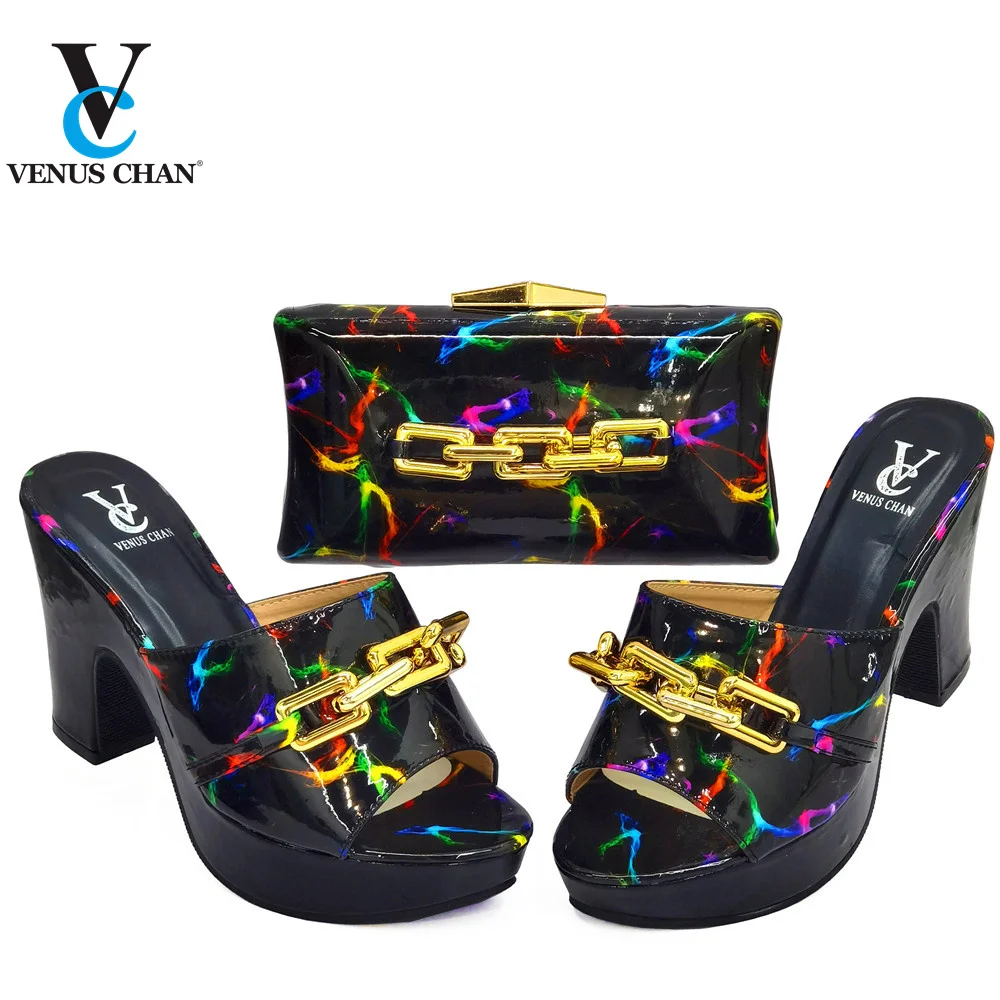 

Comfortable Elegant Style Italian Women Shoes And Bag To Match Set African High Heels Party Shoes And Bag Set For Wedding Dress