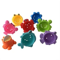 mini 8 pcs stacking fish bathing toys cup summer bathtime tub toy educating learning present for preschool children