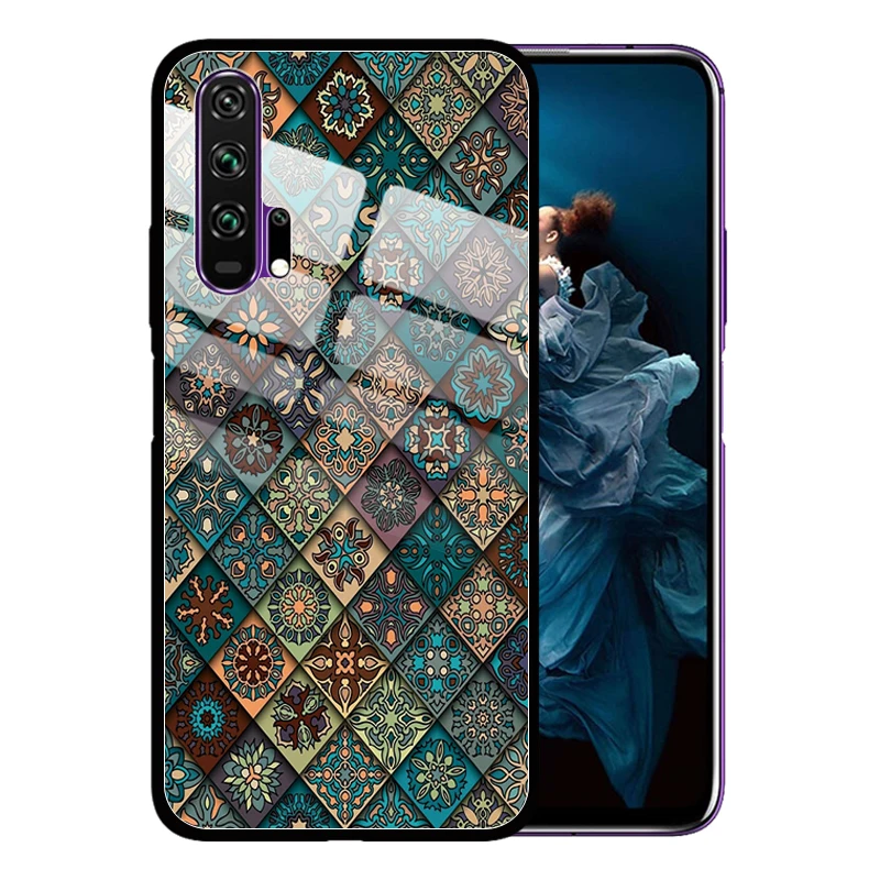 Чехол для Huawei Honor V30 20 Pro 9X 8X 10 Lite V20 6X 9N закаленное стекло Жесткий в стиле ретро