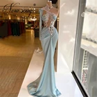 Женское атласное вечернее платье на одно плечо, модель 2022 года