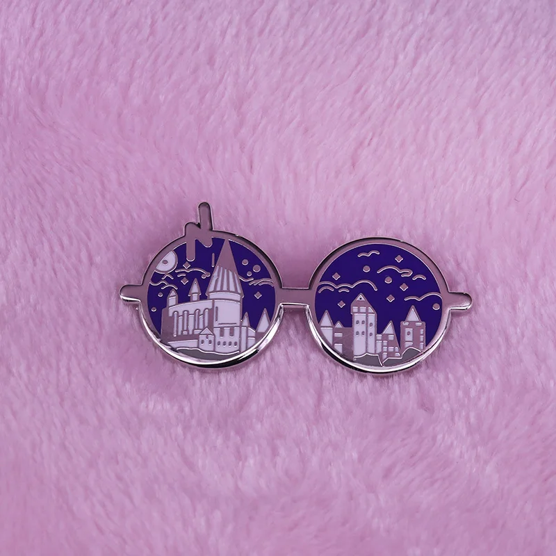 Молний и стекла эмали штырь magic брошь в виде замка|Броши| |