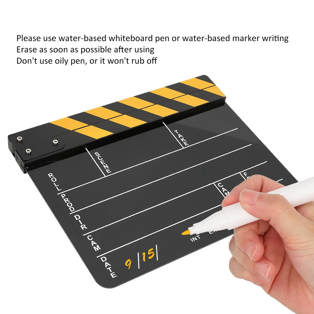 Акриловая пленка Clapperboard 30x25 см профессиональная кино экшн хлоп режиссера супер
