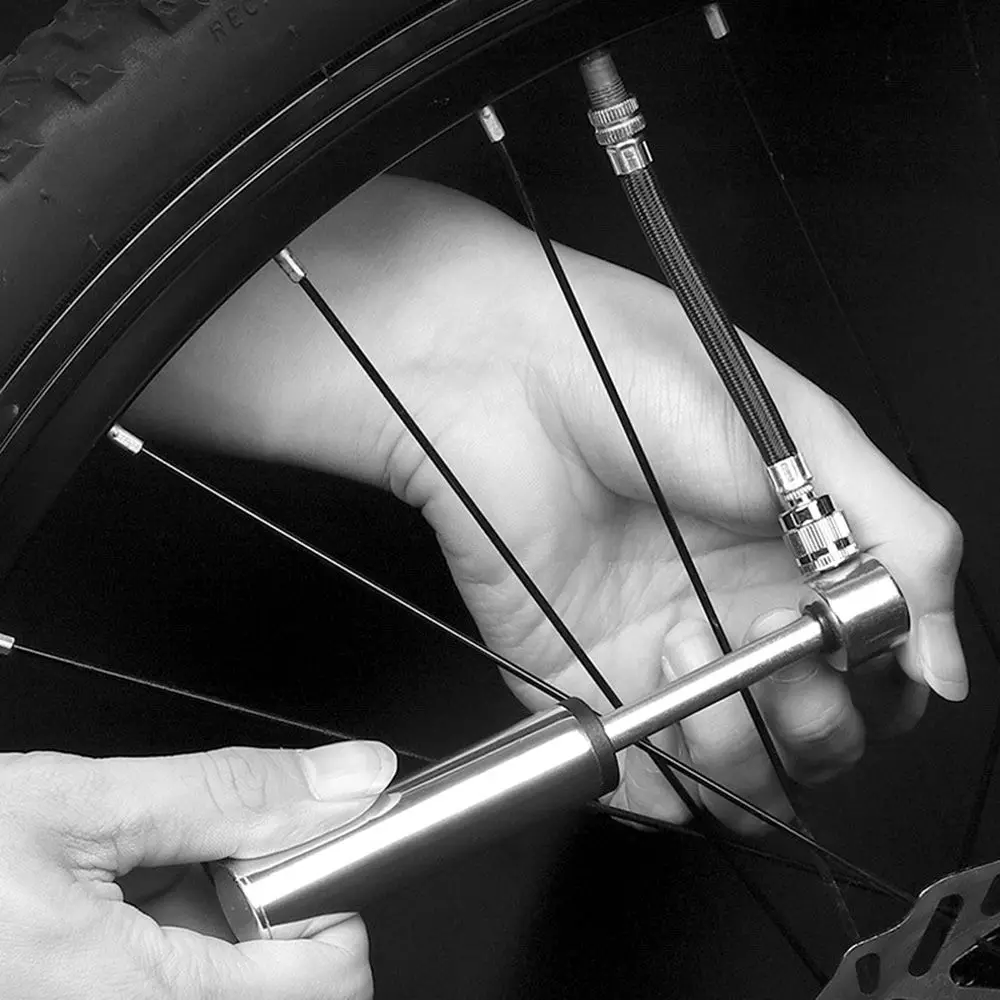 

Portable Mini 120psi Aluminum High pressure Bicycle Pump MTB Road Presta Schrader