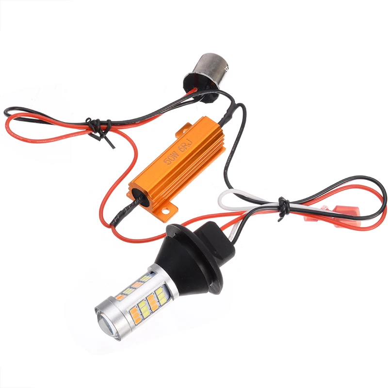 

2pcs 1156 P21W S25 BA15S 42LED Auto Daytime Running Light Turn Signal Dual Mode DRL LED External Lights For Car Lighting