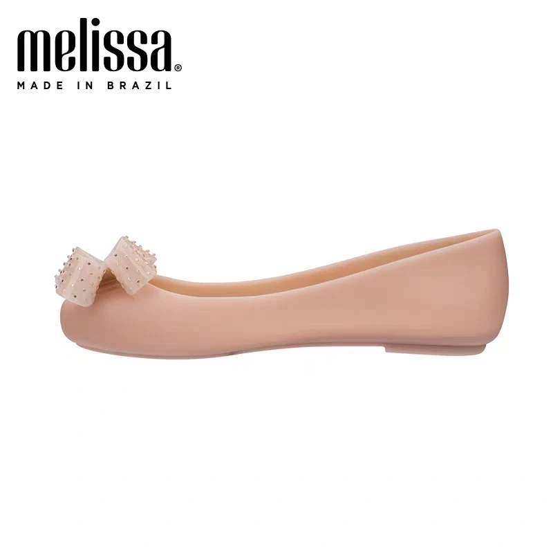 Женские сандалии без застежки Melissa желейные дышащие с бантом Нескользящие на