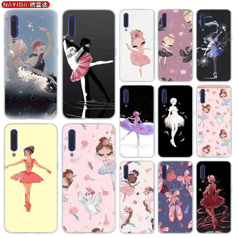 

Мягкий силиконовый чехол для Xiaomi 11 10 9 8 A2 A3 CC9 Lite POCO X3 Pro 6X 10i 9se, чехол балетная танцевальная Балерина