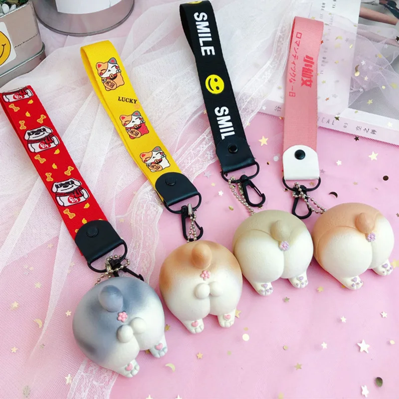 Собака корги для бедер и ягодиц мягкие игрушки животные Kawaii эластичность собака