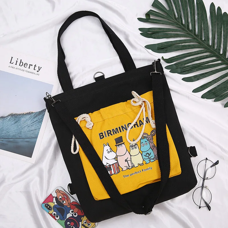 Холщовая Сумка Moomins на одно плечо женская сумка Корейская версия