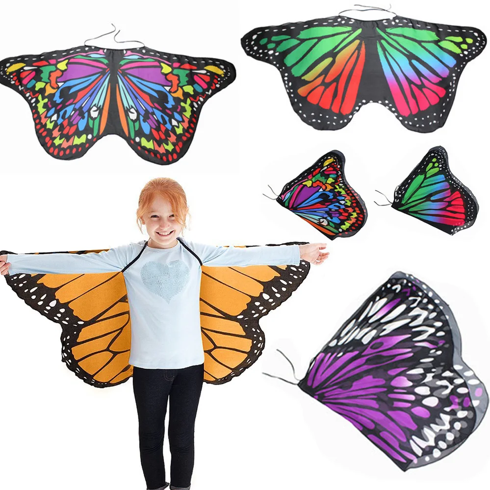 Сказочный карнавальный костюм принцессы бабочка крыло шаль накидка палантин
