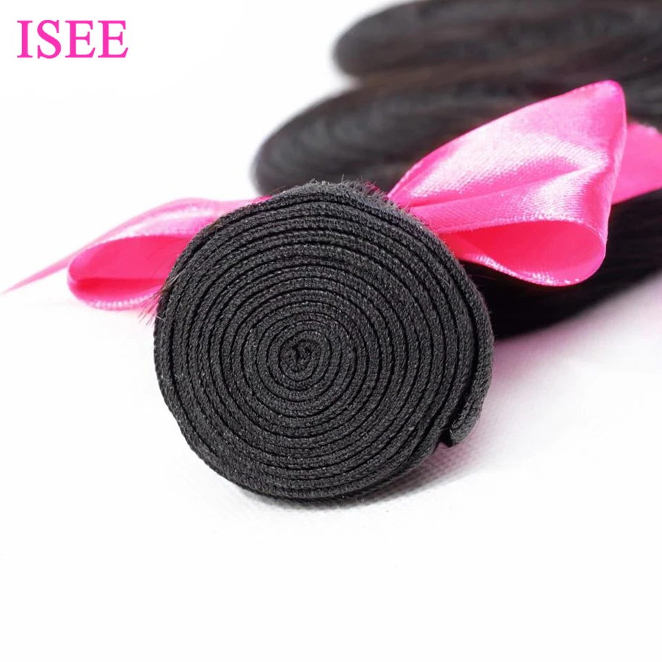 Волосы ISEE перуанские человеческие волнистые пучки волос 100% Реми наращивание