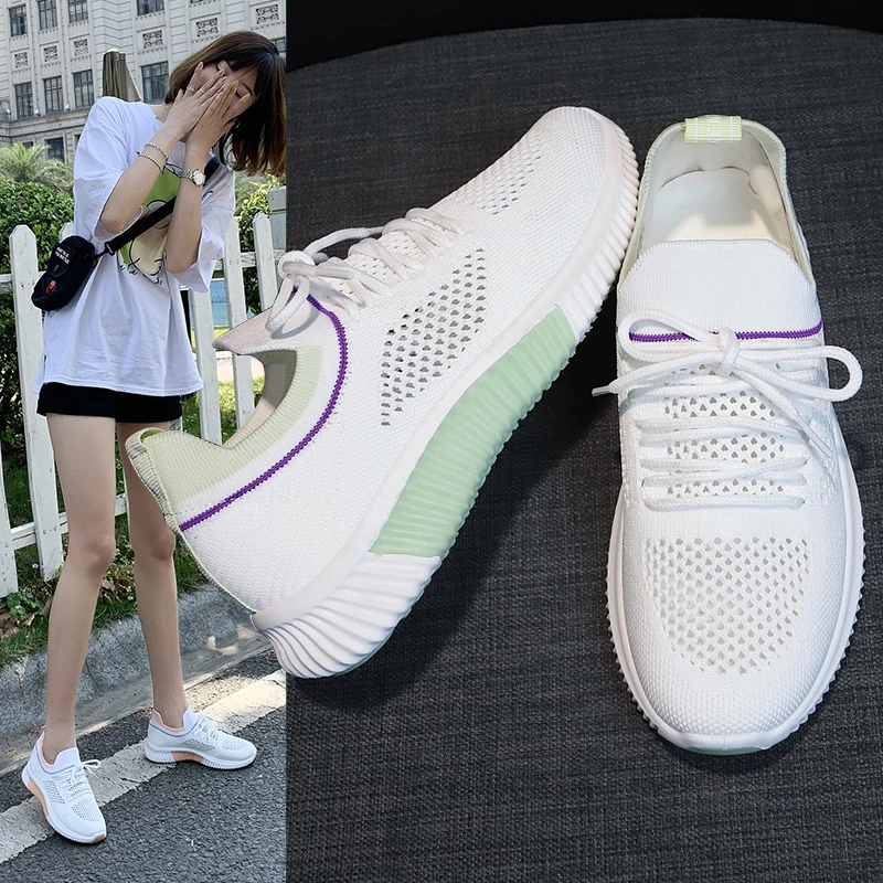 

Summer 2020 new small white shoes women's sports thin mesh shoes hollow wild breathable mesh spring and summer breathable Z646