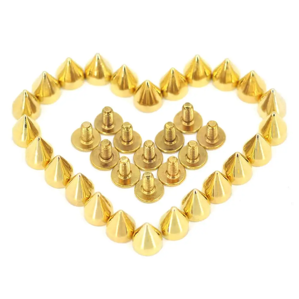 20 шт. конусные заклепки винт в стиле панк ШПИЛЬКА кожевенное ремесло Пуля Шипы DIY