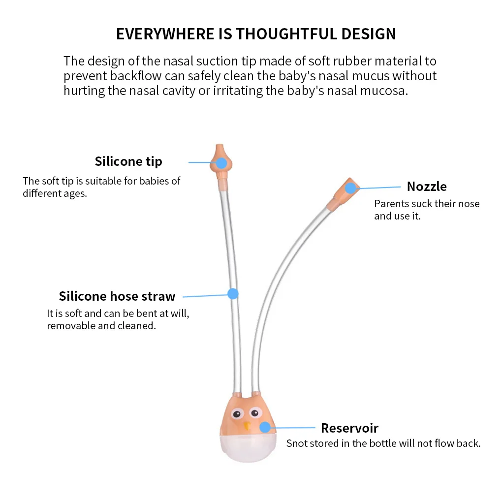 Горячая Распродажа 1 предмет носа бэби всасывающее аспиратор для прочистки у