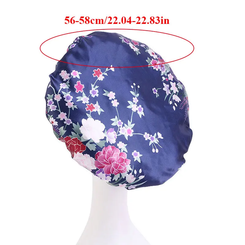 

Western Style Printing Printed Night Caps New Fashion Hair Care Caps Satin Night Caps Elastic Night Caps Ladies Turbante