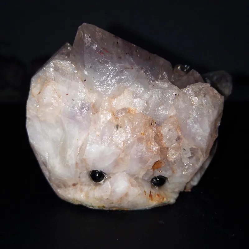 

Natural amethyst clusters carve stones hedgehog stone Mineral specimen handwork creative DIY Gem gift