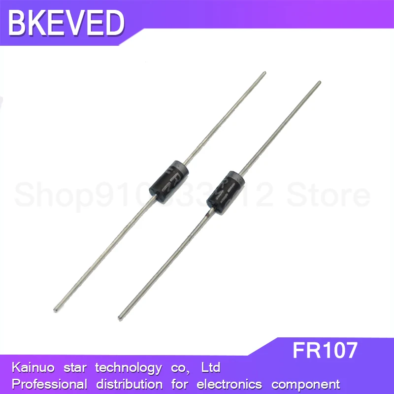 

100 шт выпрямительный диод FR107 1A 1000V DO-41 fr107