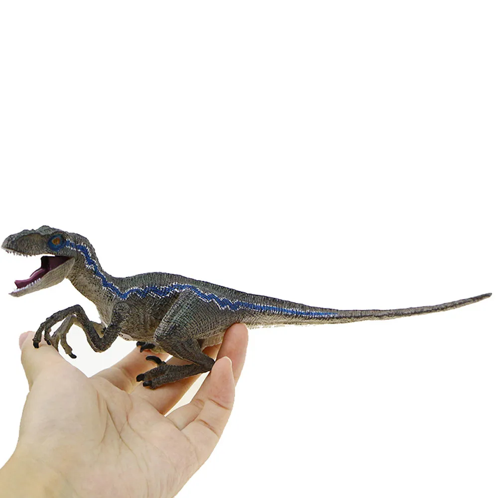 

Children's Simulation Jurassic Dinosaur World Model Animal Ornaments Blue Velociraptor Tyrannosaurus Toy Action Figure Toy
