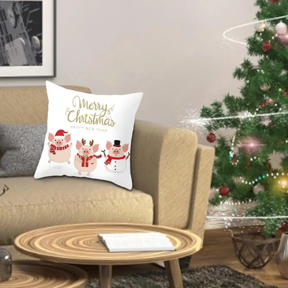 Рождественский снеговик полиэстер персиковая кожа наволочка высокое качество