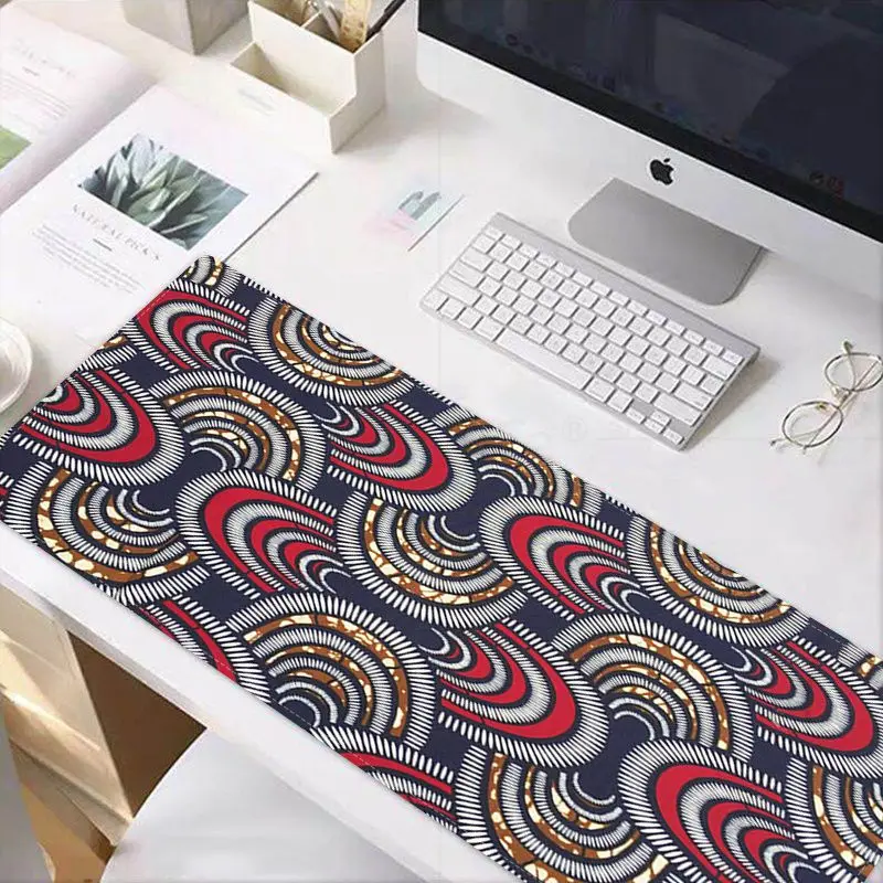 

RuiCaiCa Hot Sales African style fabric Large Mouse pad PC Computer mat Free Shipping Large Mouse Pad Keyboards Mat