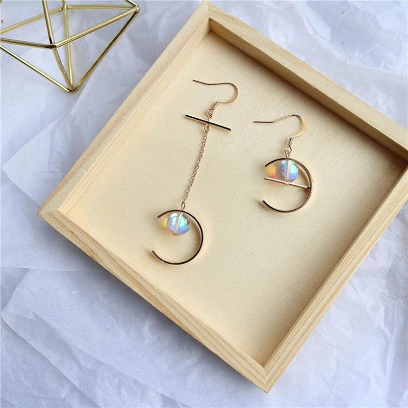 Винтажные асимметричные серьги для женщин темпераментные длинные висячие