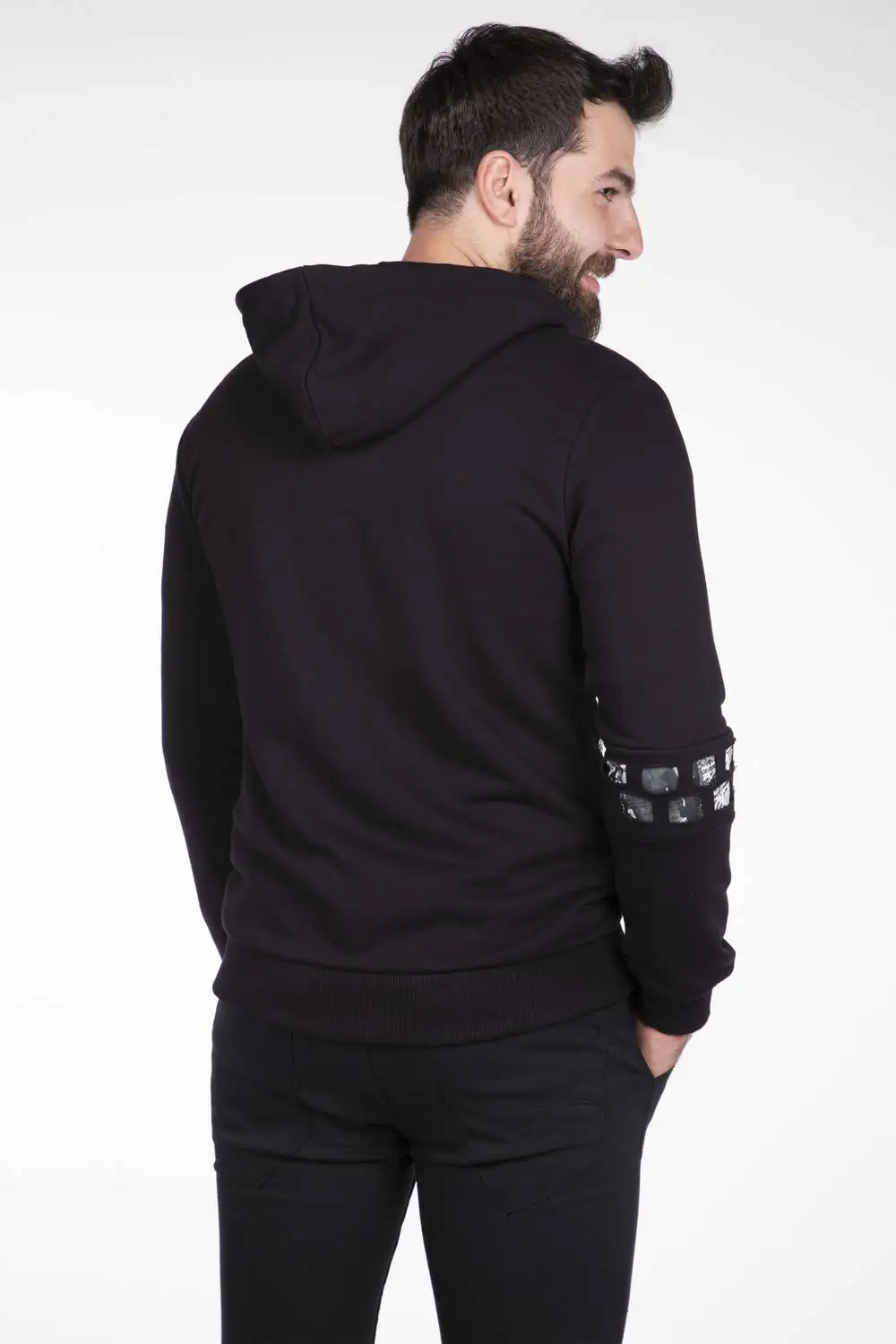 

Laser Cut Zipper Mens Cardigan