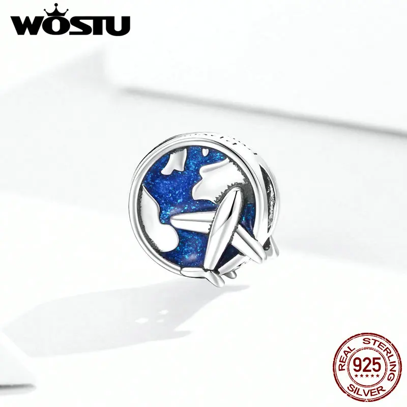WOSTU 2020 новый оригинальный синий мир вояжа бисера fit Pandora амулеты серебро 925 бусы