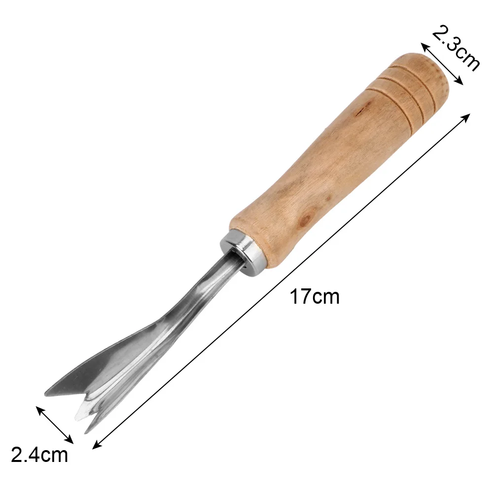 HILIFE нож для удаления Ананас Семена Овощечистка из нержавеющей стали с деревянной