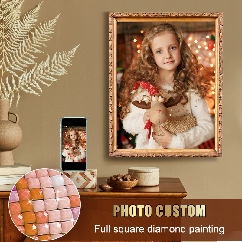 Алмазная живопись на заказ фото всю площадь стразы аксессуары для творчества