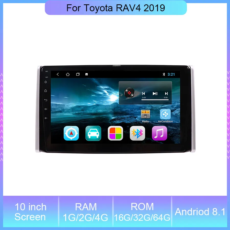 

Android DVD стерео Мультимедиа 10 ''для Toyota RAV4 2019 радио GPS навигация Видео Авто аудио GPS навигация