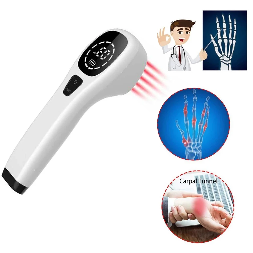

12pcs 650nm+4pcs 808nm Deep Tissue Cold Laser Therapy Laser Acupuncture Device for Pain Relief Treatment