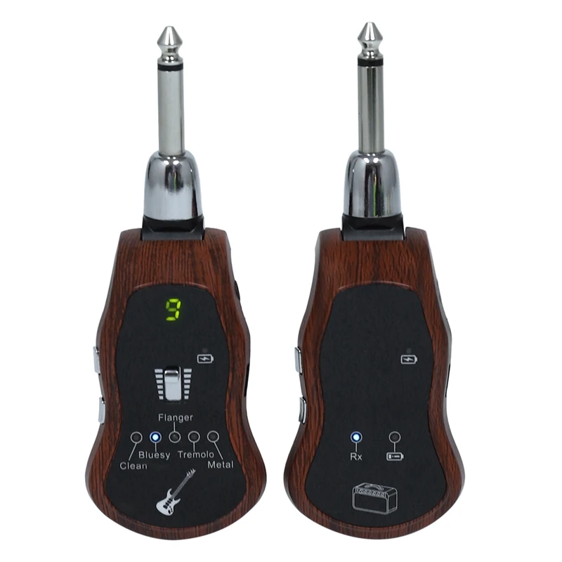 Беспроводная гитарная система передатчик приемник набор UHF 10 каналов с чистым Bluesy Flanger Tremolo Metal 5 эффектов