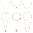 Женское Ожерелье CANNER Sun из настоящего серебра 925 пробы, Очаровательная цепочка под золото 18 К, колье, бижутерия