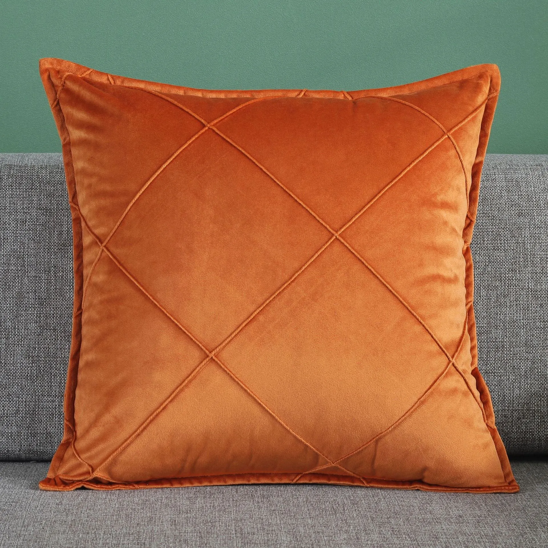 Современный Модный Цветной Бархатный Чехол на подушку синий серый желтый