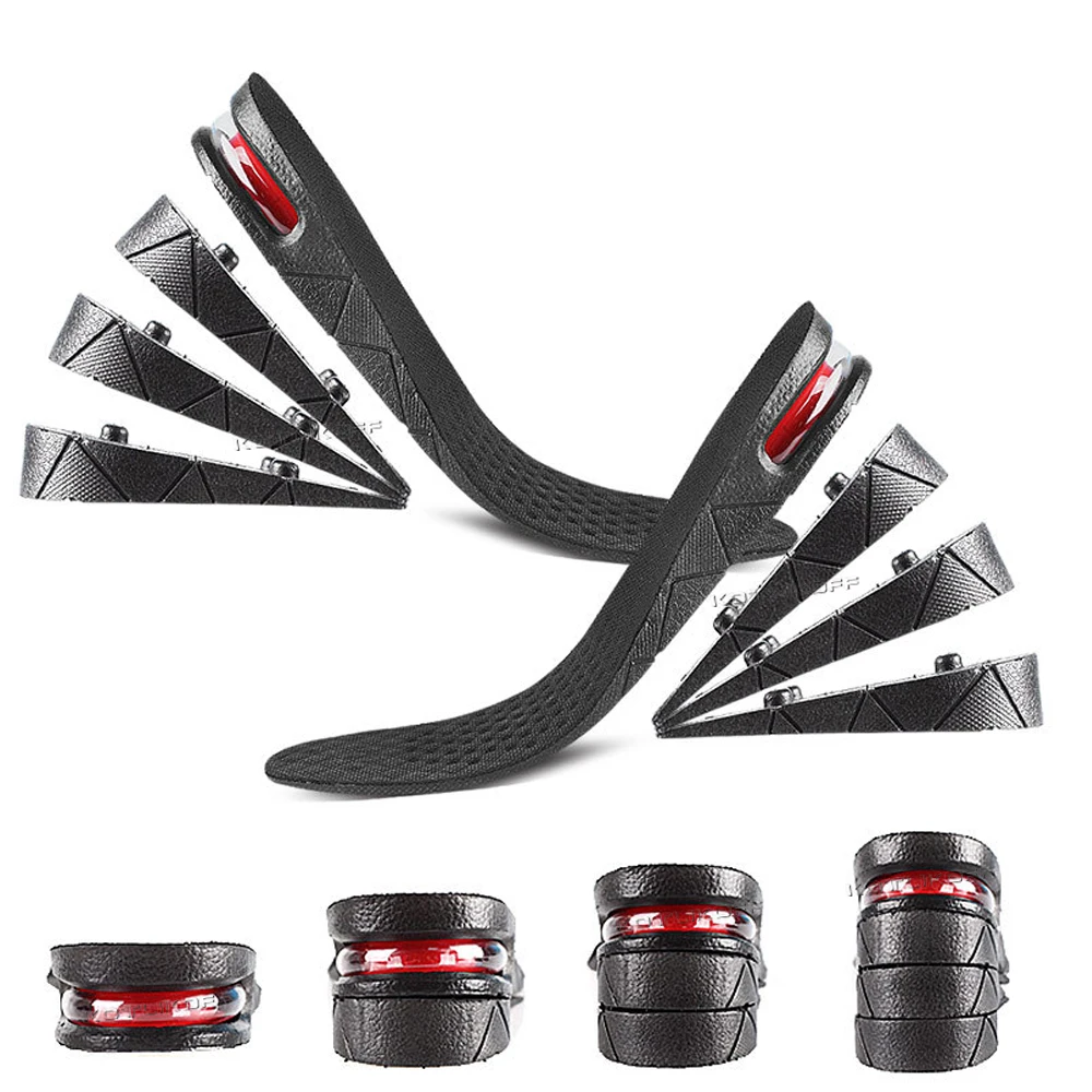 KOTLIKOFF Insole Cushion Insert Shoe Heel Foot Pads Height Lift Taller Adjustable Quality Unisex 3-9cm Height Increase Insole