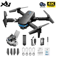 xkj 2021 new ky910 mini drone with dual camera 4k hd wide angle wifi fpv professional foldable rc helicopter quadcopter toy gift