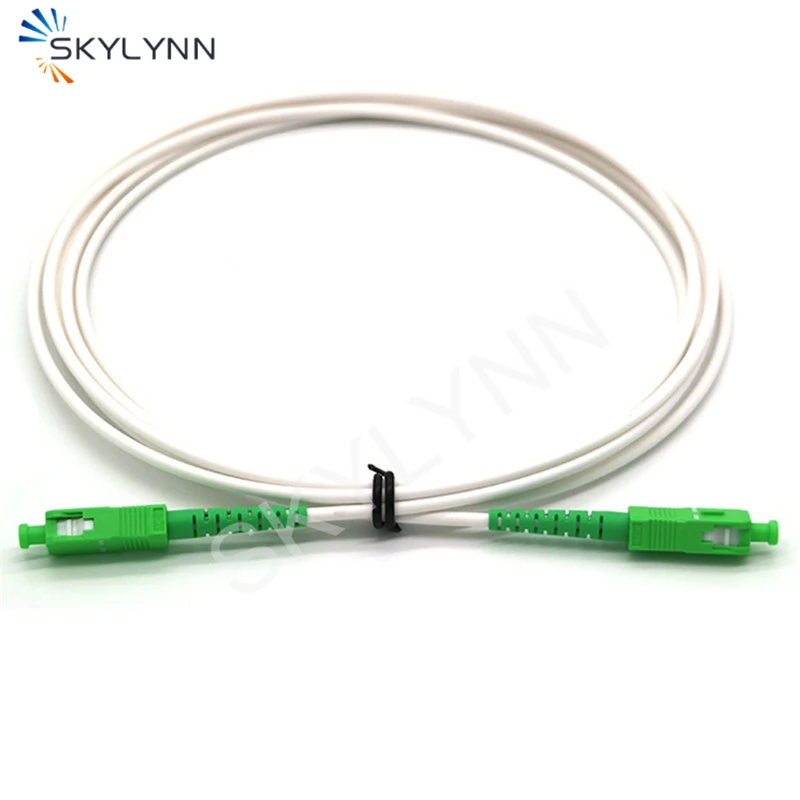 50PCS 1 Meter Length SC/APC Connector SM G657A2/G657B3 SX Core 3.0mm Optical Fiber Patch Cord With White Milky LSZH Jacket
