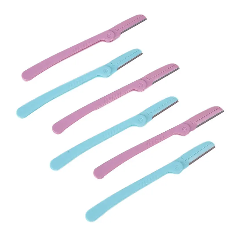 

3Pcs/Set Pink Facial Eyebrow Trimmer Armpit Hair Razor Beauty Face Eye Brow Shaper Shaver Stainless Steel Blades Makeup Tool