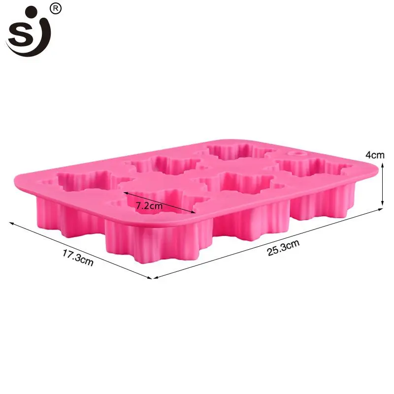 3D форма в виде снежинки свечи Рождественское украшение для изготовления свечей