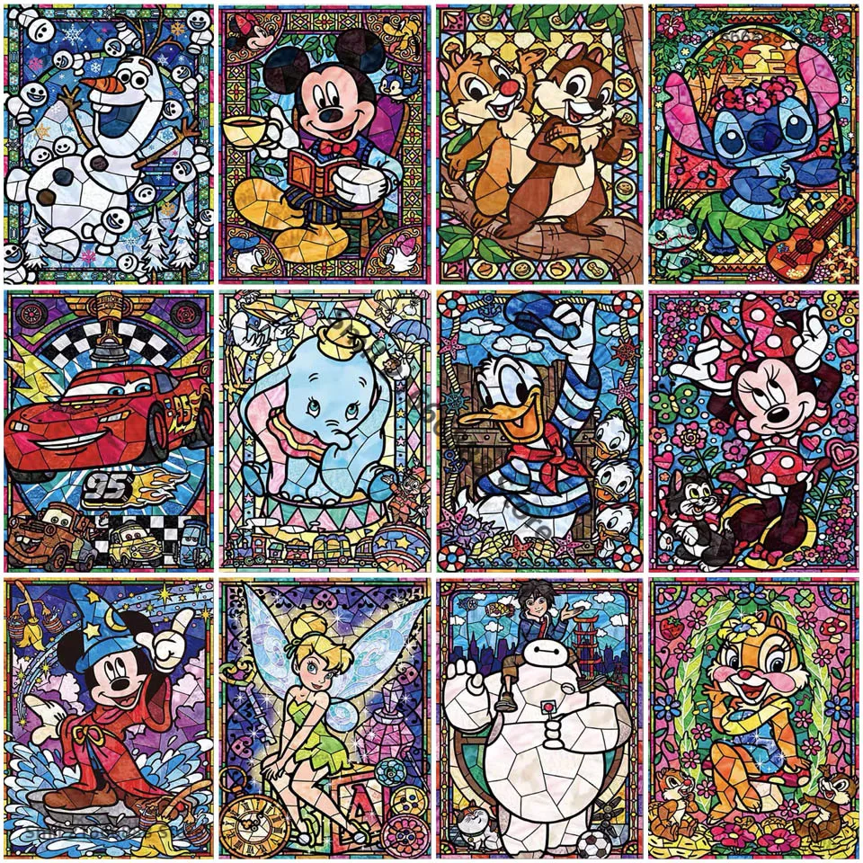 

Алмазная живопись «сделай сам» Disney, квадратная/круглая картина «Микки», подарок для детей на день рождения, Набор для вышивки крестиком, укр...